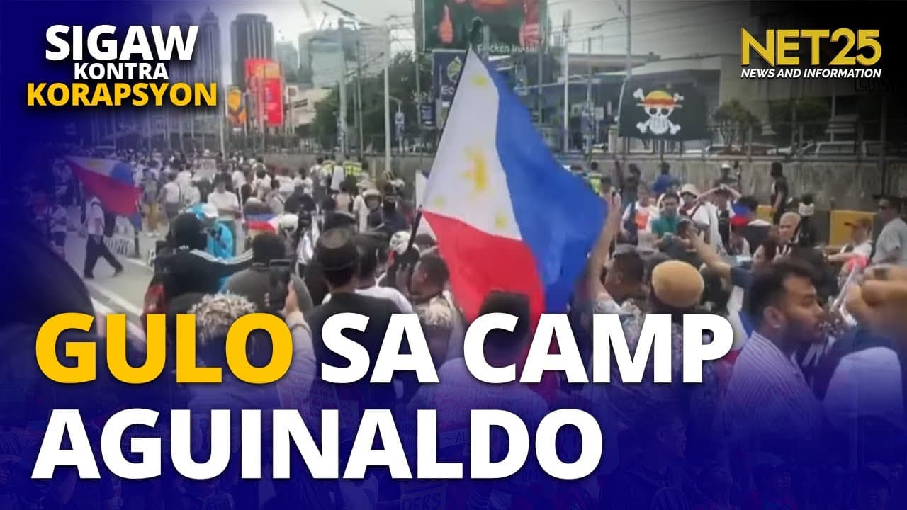 Tensyon sumiklab sa protesta sa Kampo Aguinaldo