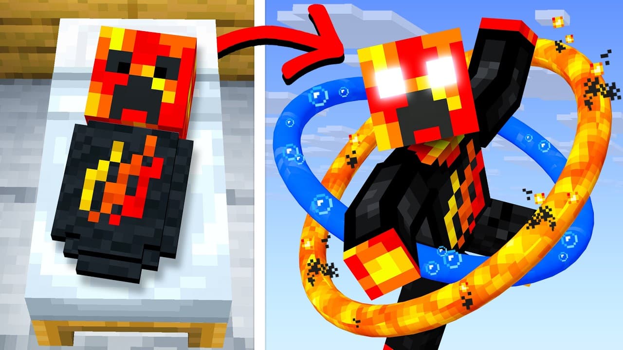 Minecraft but XP = Your Element