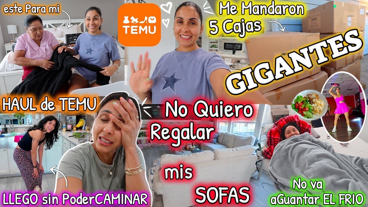HAUL de TEMU con Mama Rosa😁📦 NOOOO😩‼️ Voy a Tener que Regalar Mis SOFAS😭🛋️ Emily NO puede Caminar😵‍💫