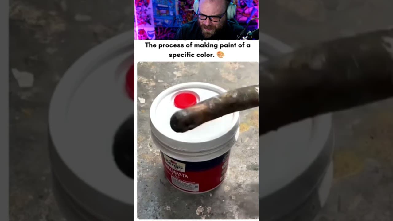 HOW PAINT TURNS FROM RED TO BLUE #blindreact #tiktokreaction #educational