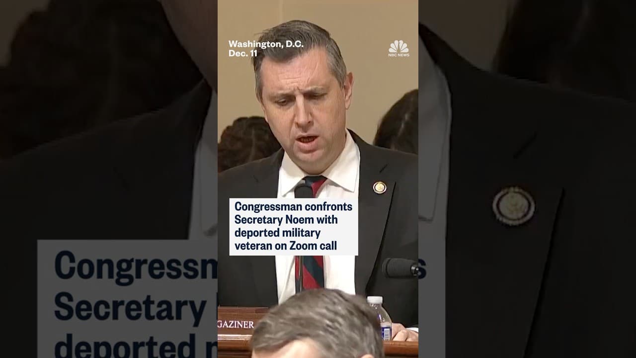 Congressman confronts Secretary Noem with deported military veteran on Zoom call