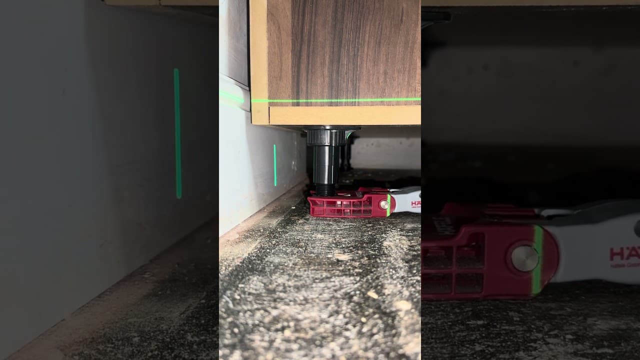 Handy tool used to level the feet at the back of our cabinets, saves your hands. Game changer #fypシ