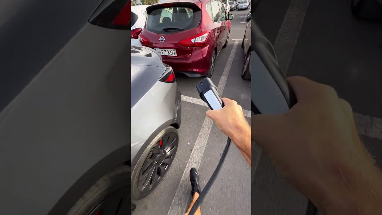 So it will be faster through the power bank #tesla #automobile