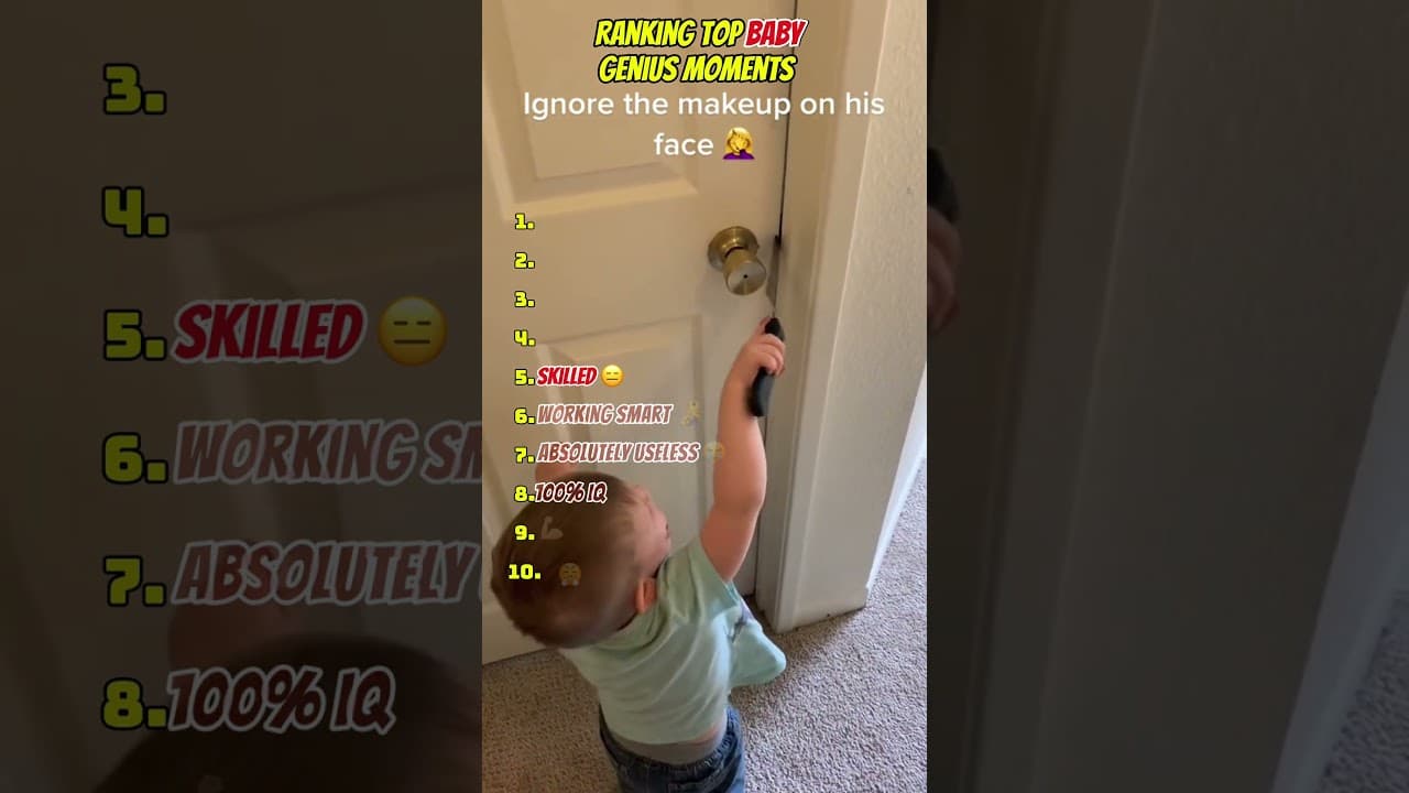 RANKING TOP BABY GENIUS MOMENTS #babyshorts  #ranking