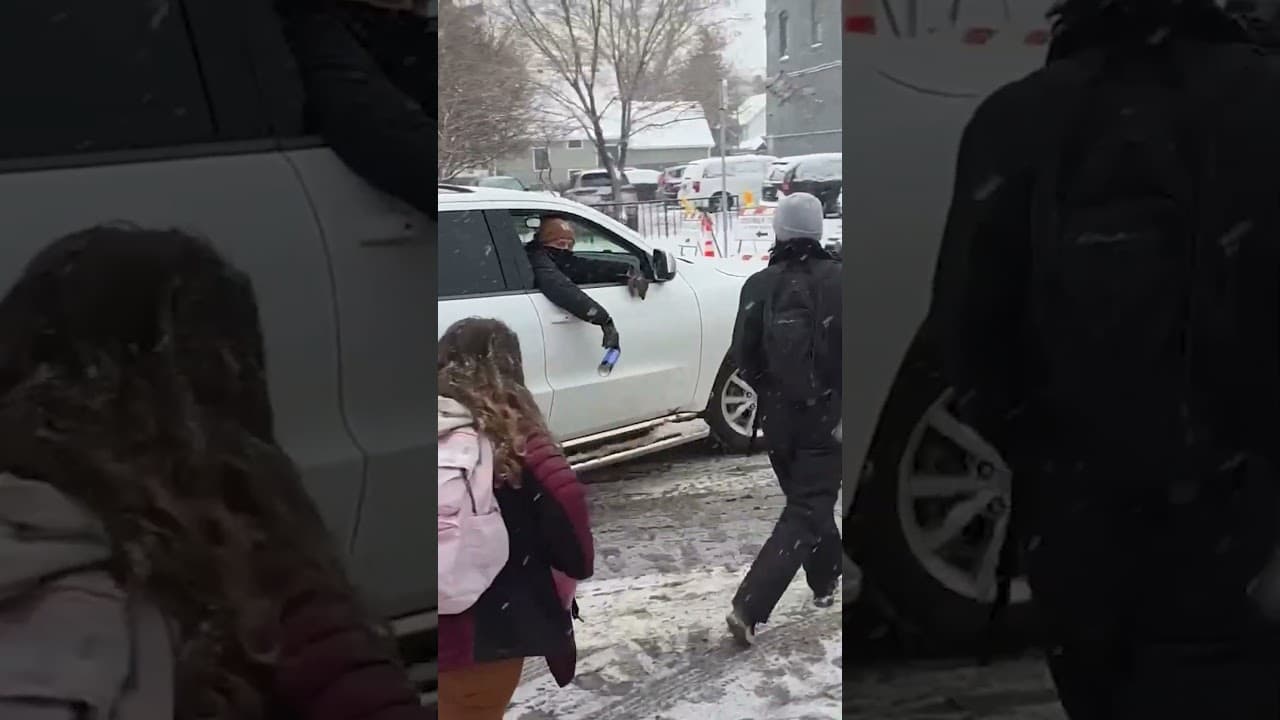 ICE Agent Laughs as Car Hits Protester During Tense Minneapolis Confrontation #shorts