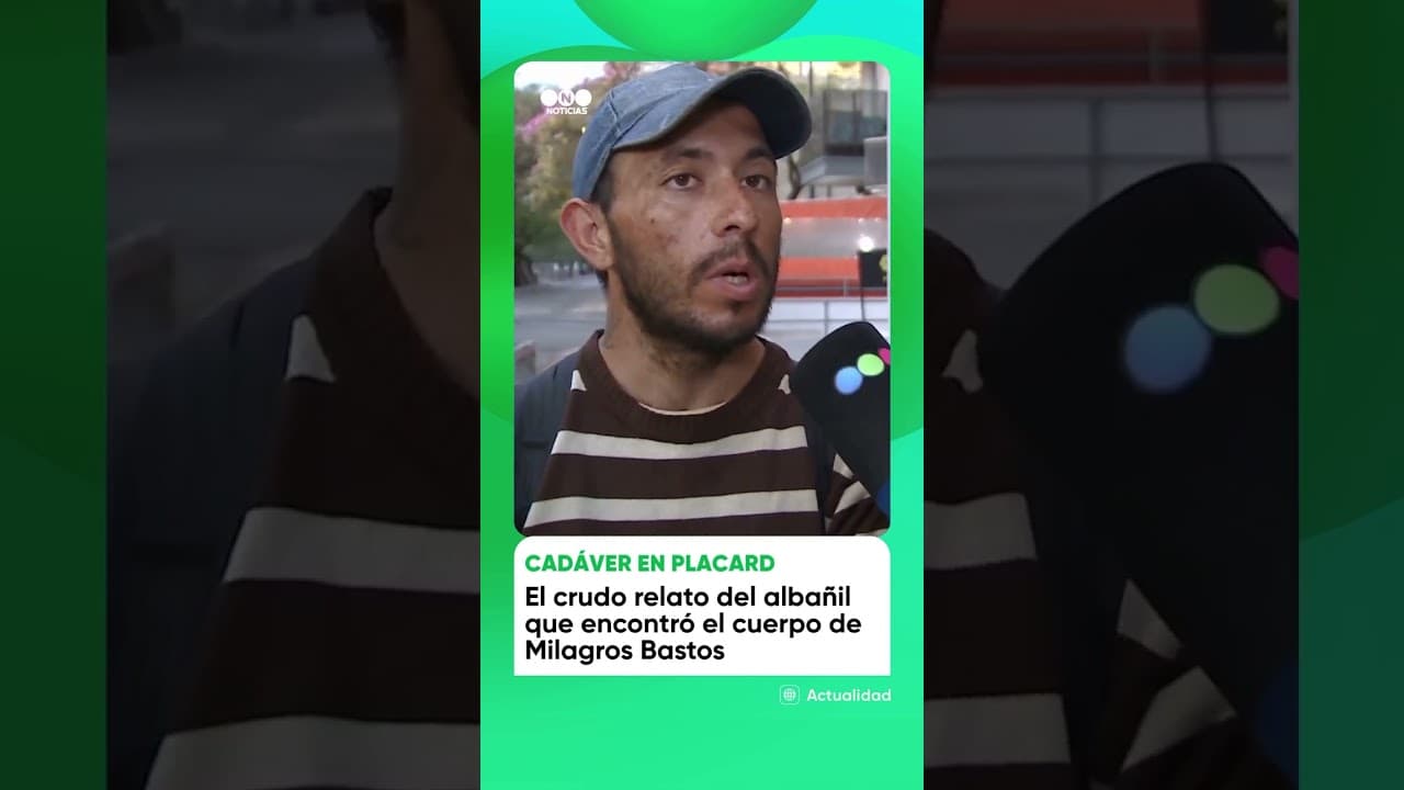 Habló el albañil que descubrió el cuerpo de Milagros