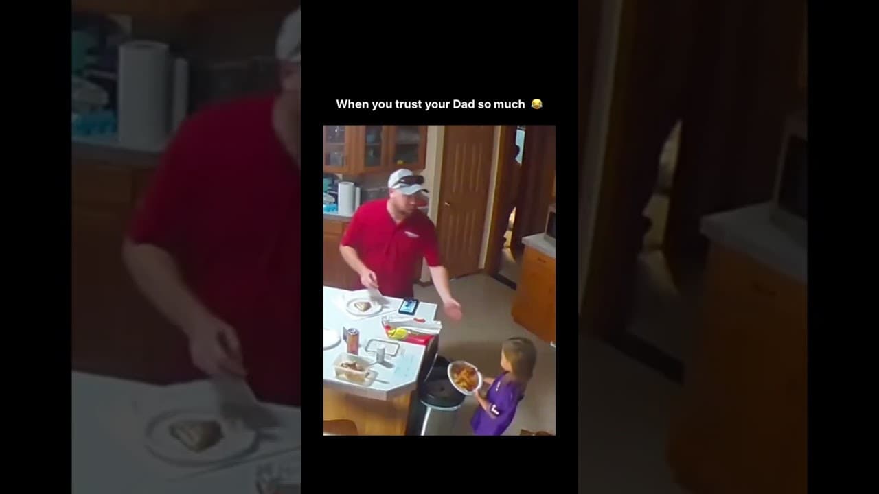 When you trust your dad so much 😂