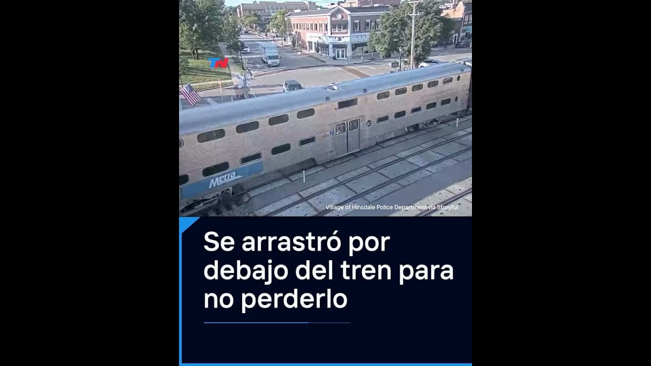 INSÓLITO: SE ARRASTRÓ POR DEBAJO DEL TREN PARA NO PERDERLO