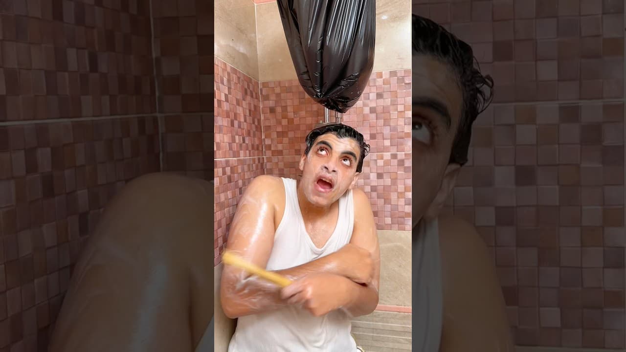 لما يكون المياه قاطعه 😂