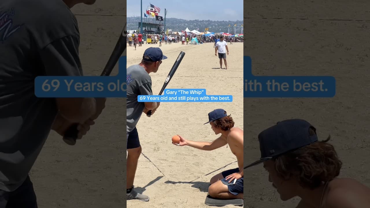 Whip plays pro/open at 69 🤯 #baseball #softball  #overtheline #cricket #ombac