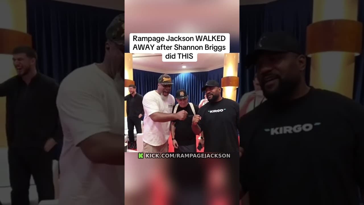 Rampage Jackson WALKED AWAY after Shannon Briggs did THIS #rampagejackson #shannonbriggs #ufc