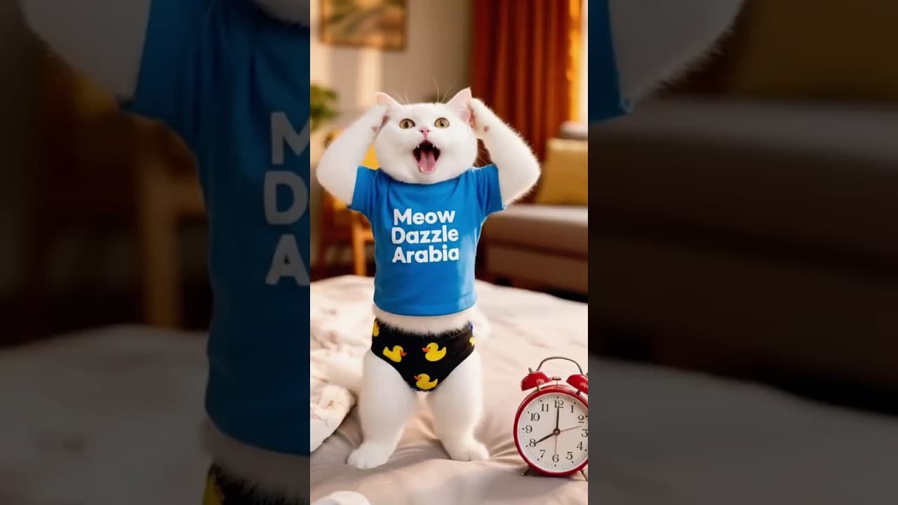 القط مشموش اتأخر عن أول يوم مدرسة.. لكن اللي استناه في الطريق كان غير متوقع 😲🐾🎒