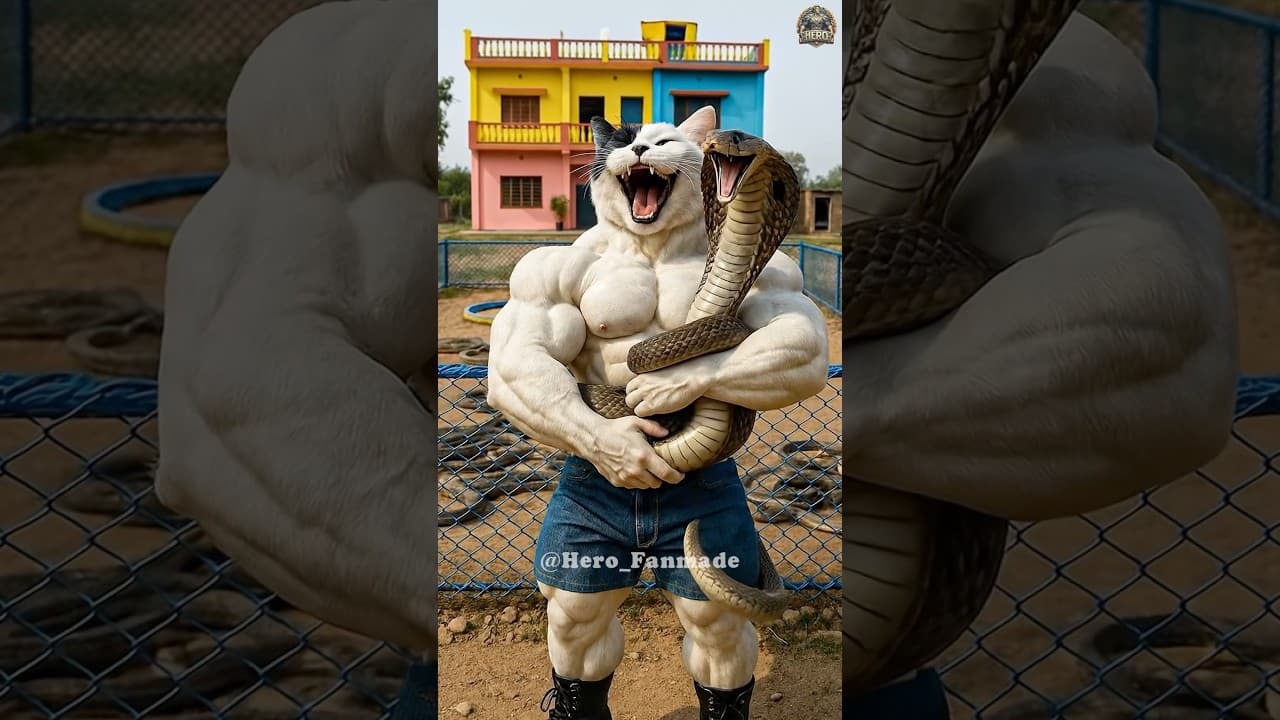 The poor little puppy was bullied by the Big cat, so he plotted a mischievous Revenge.