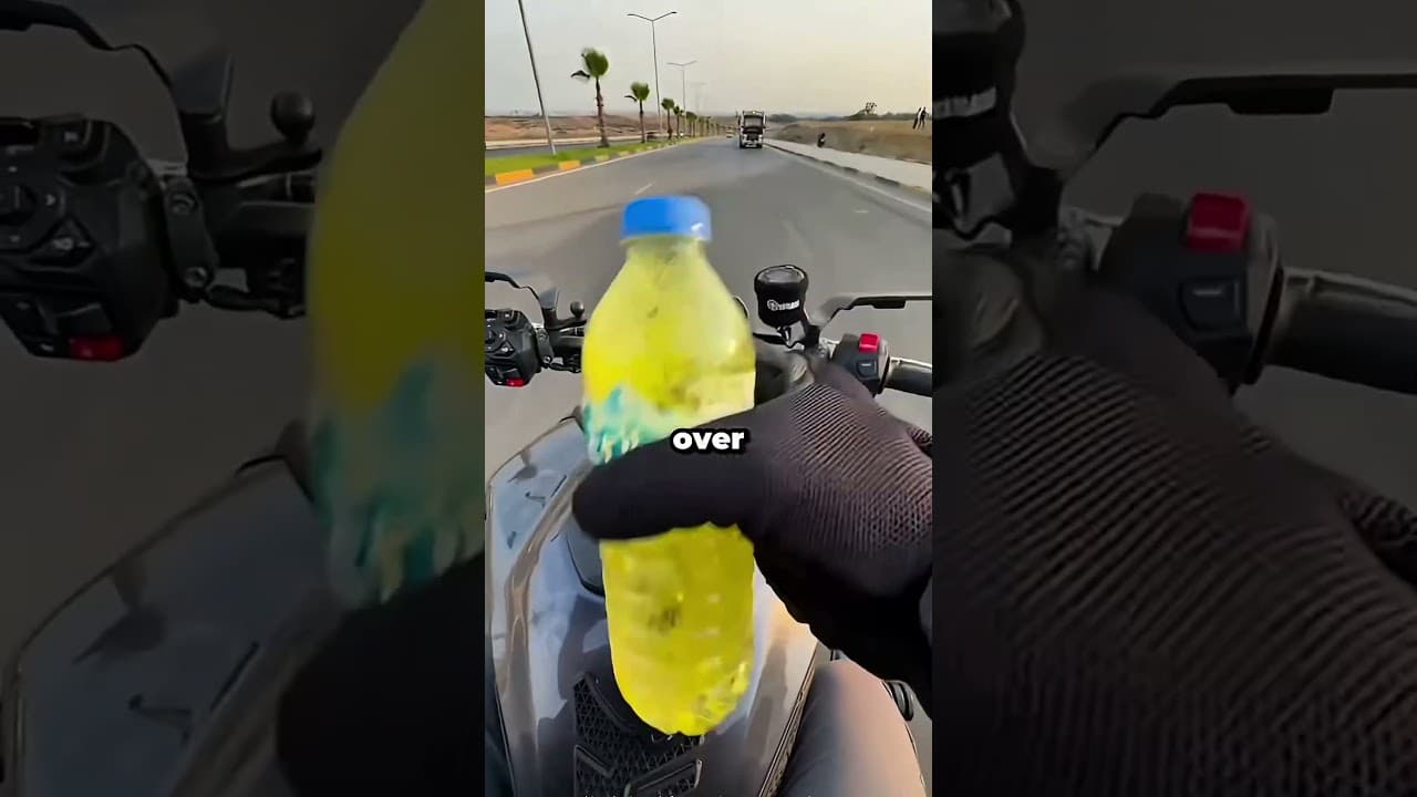 Never open your bike’s tank cap while riding #shortvideo