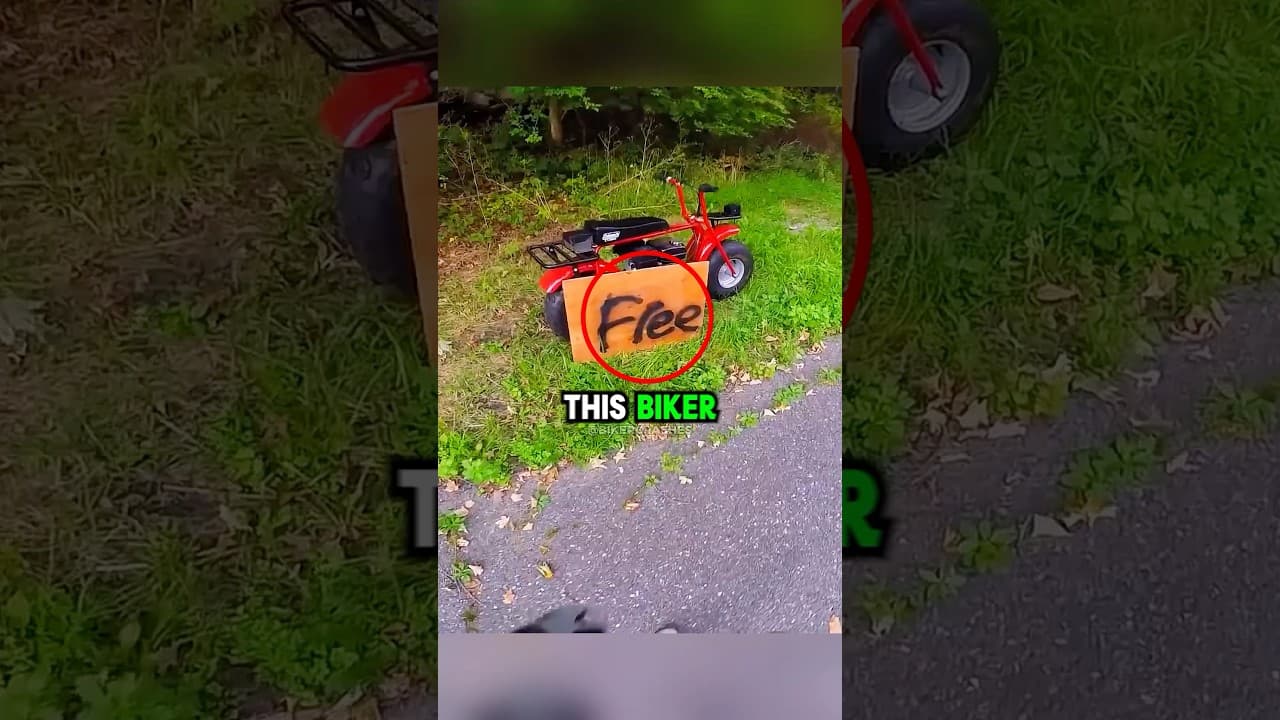 Biker Found Trap 😱 Credit @TommyVlogs.