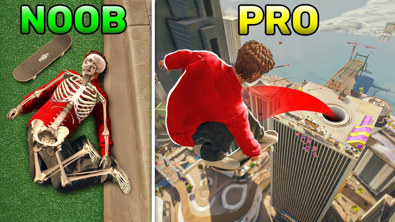 NOOB vs PRO Skate 4 Challenges..