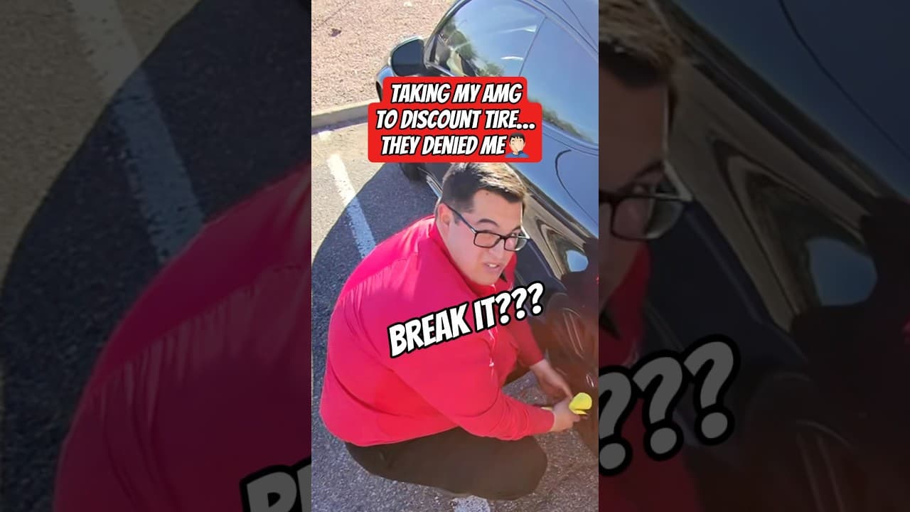 2nd tire shop to deny me😔 #c63s #tireshop #damaged #amg #discounttire