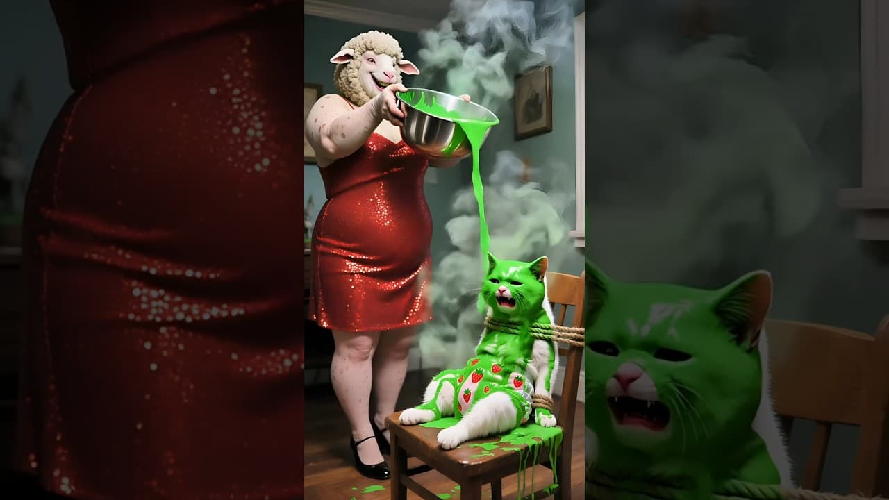 مياو المسكينه بقيت فأر 🐀😨😱