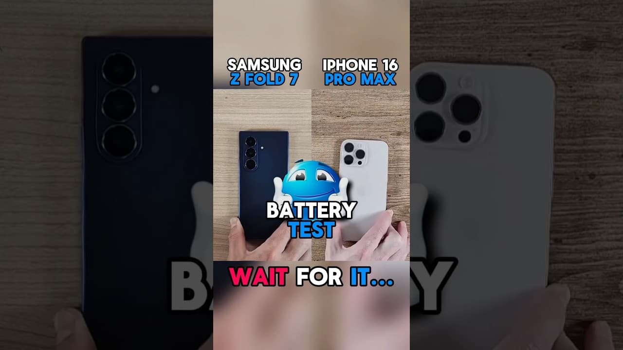💥SAMSUNG Z FOLD 7 VS IPHONE 16 PRO MAX BATTERY TEST!!