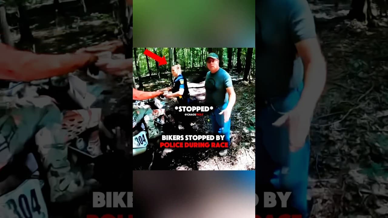 Bikers STOPPED By Police During RACE 🤯 Cred: @airborne_entertainment