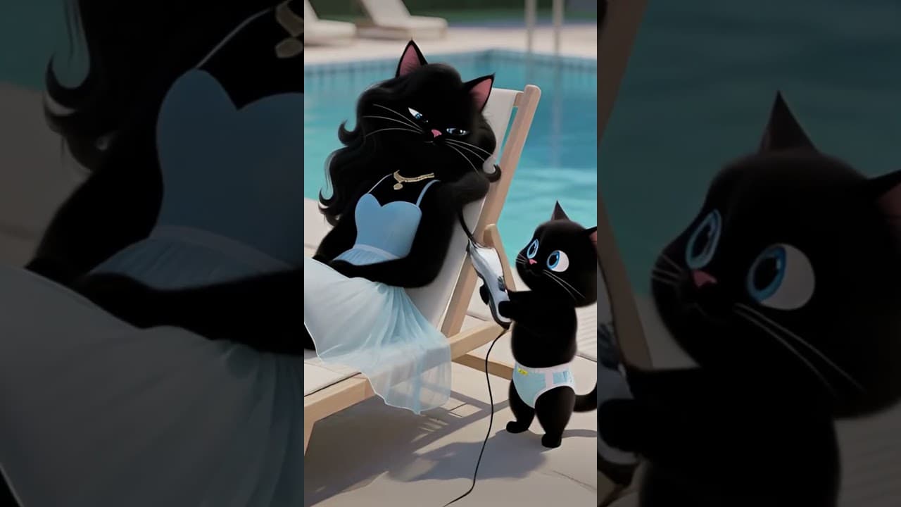 😱 الممرضة تبدّل الأطفال بين العيلة الفقيرة والغنية.. #ai #shorts #cat #viral