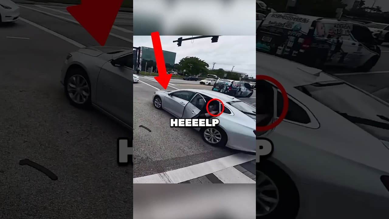 Biker Helps To Save Girls Life! 😨