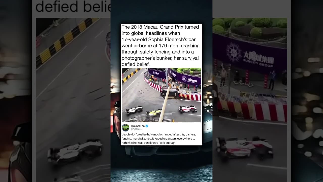 The 2018 Macau Grand Prix turned into global headlines Sophia Floersch's car