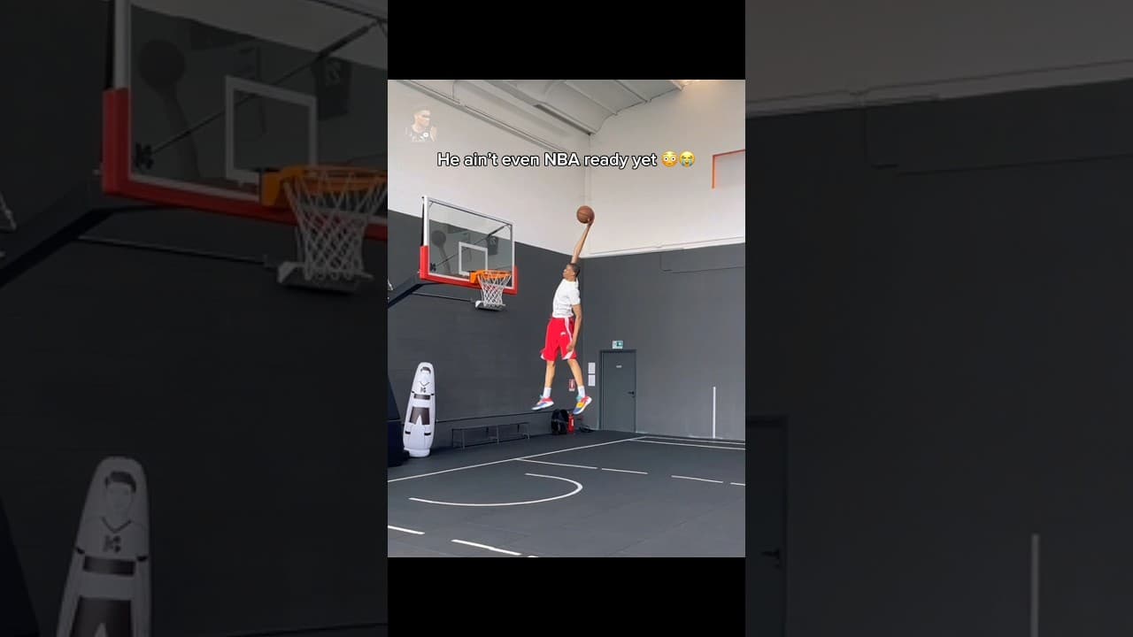 He Ain’t Even NBA Ready Yet 😳😭 #basketball