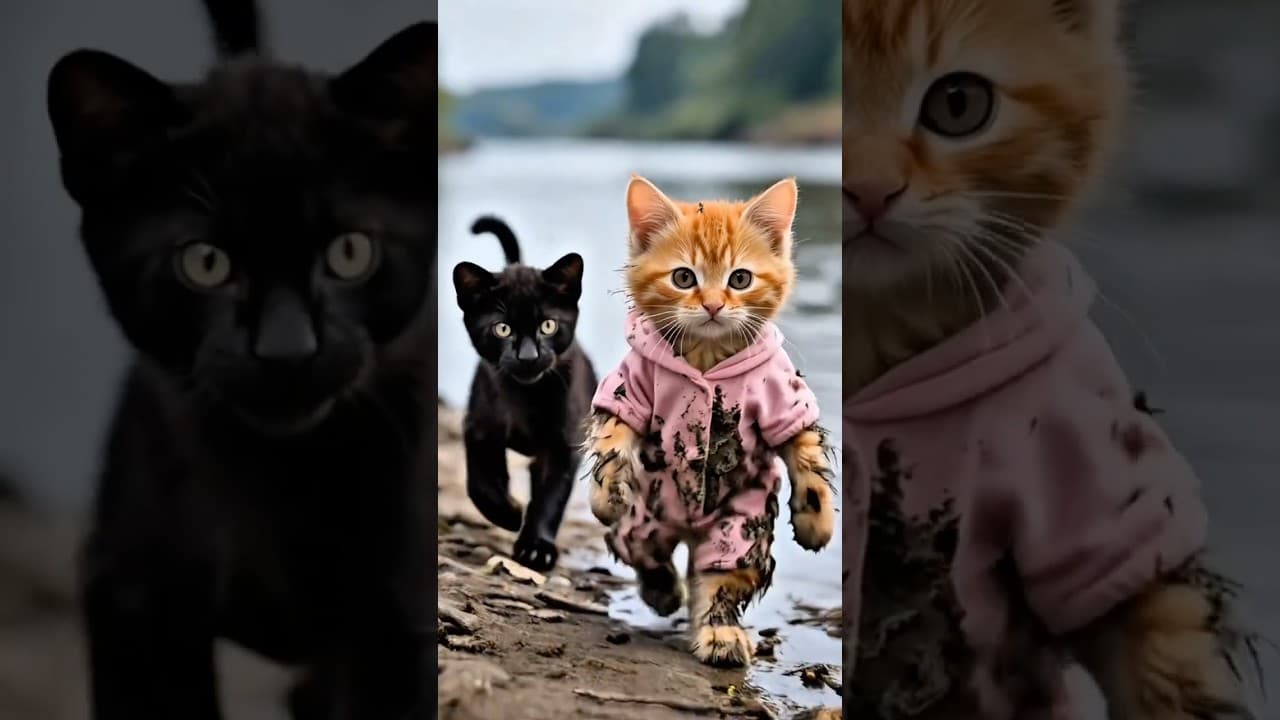 مياو😿لقى فهد صغير ومكنش يعرف انه مفترس💔شوف النهايه بسرعه😱🔥 #cat #shortvideo #funny