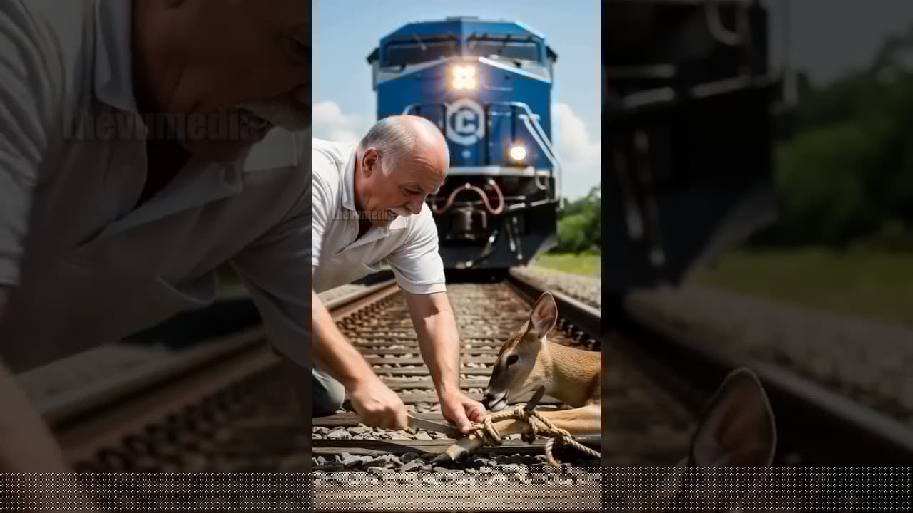 Old Man Risks His Life To Save Stuck Deer In Need! #rescue # animals