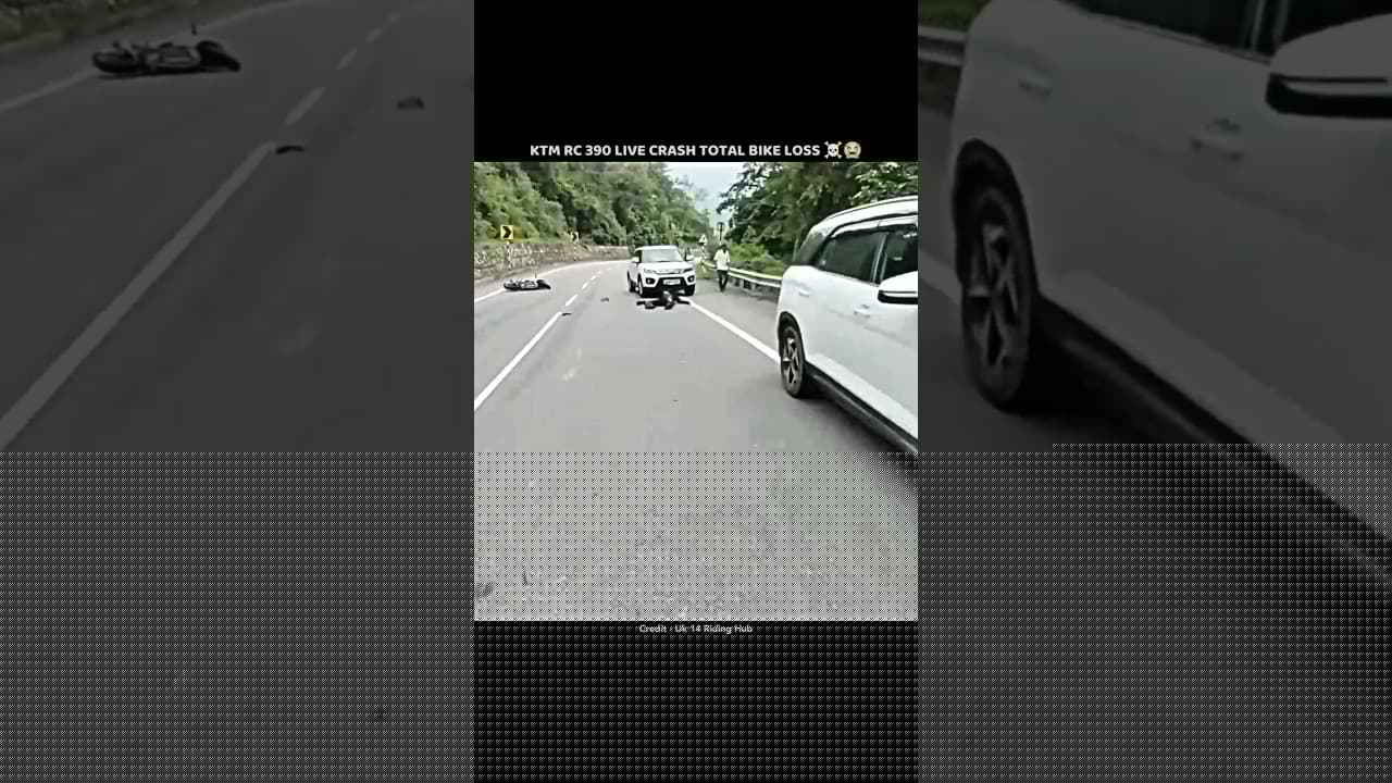 Ktm Rc Live Crash Total Loss ☠️😭#motovlog #bikelover #crash #ktm #ytshorts #shortvideo