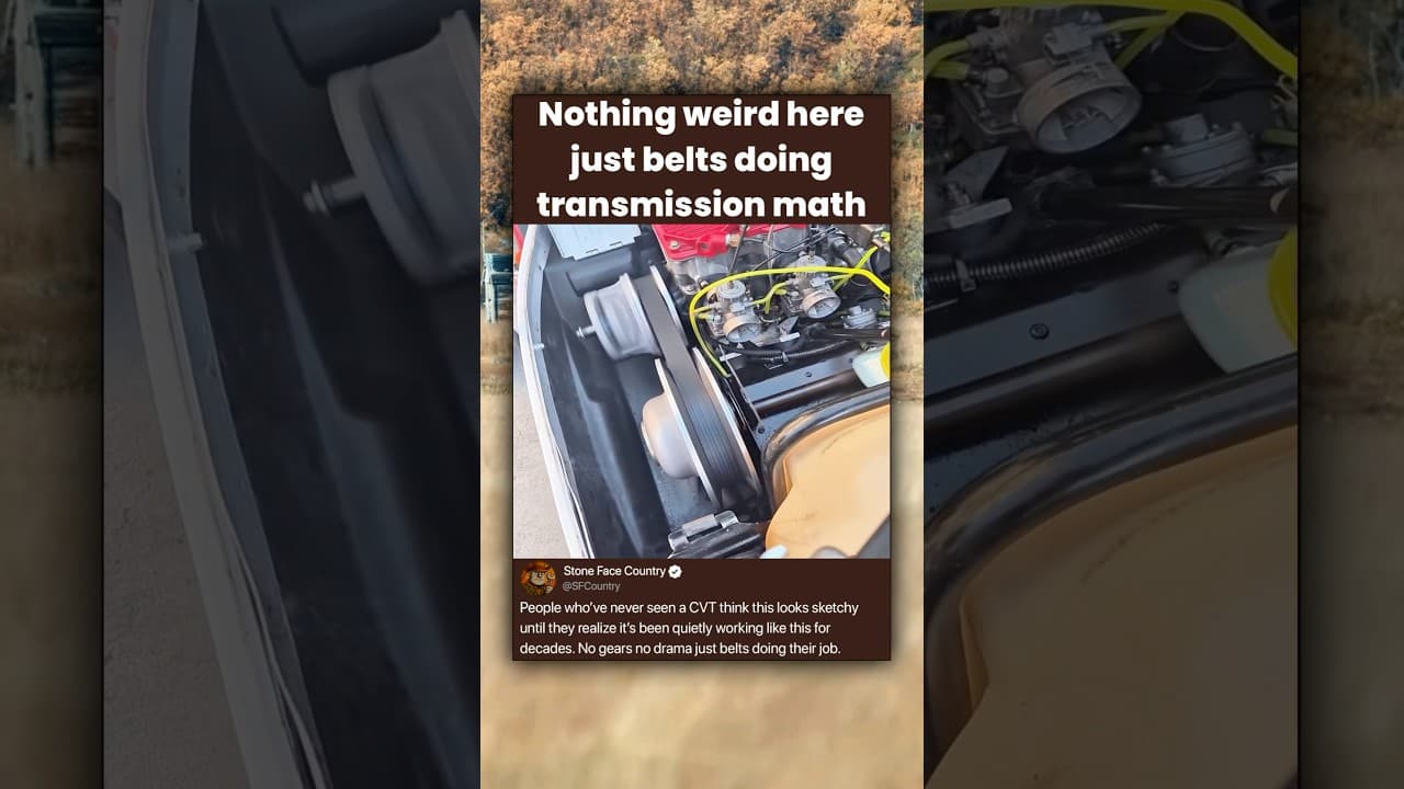 Nothing weird here just belts doing transmission math