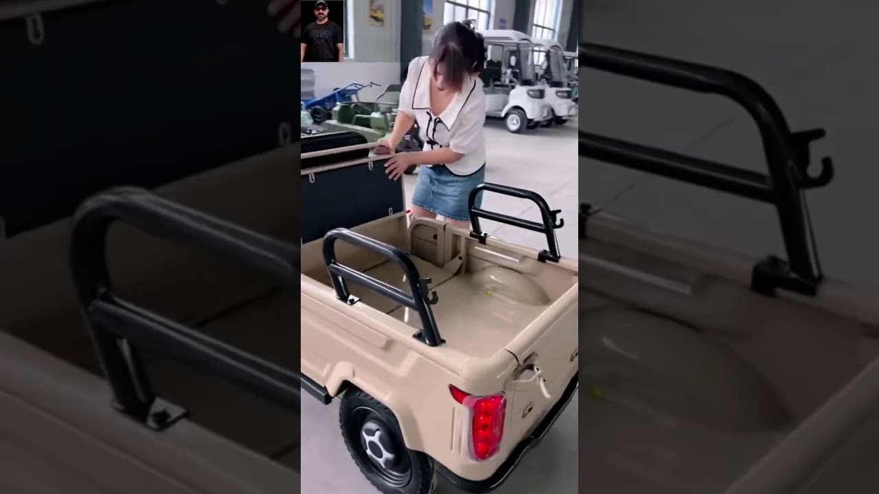 موتسيكل كهربائي بثلاث عجلات وصندوق متعدد الاستخدامات | ابتكار عملي وصديق للبيئة 🛵