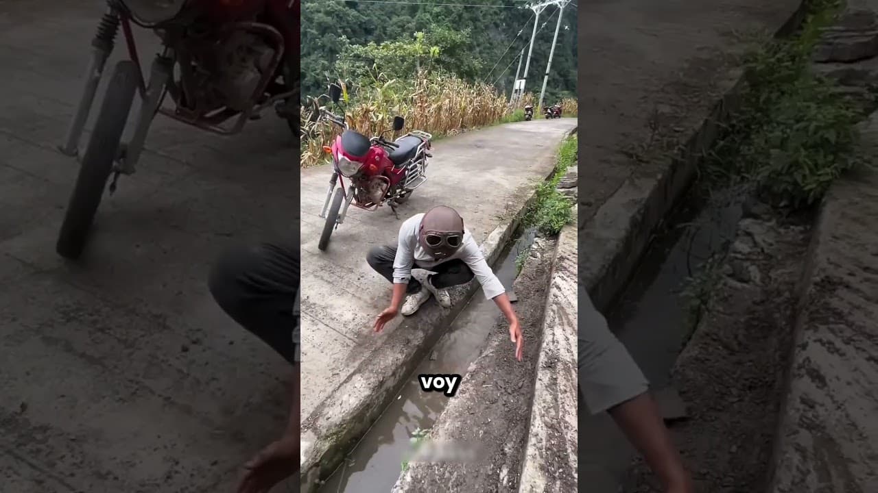 La Moto Cayó En Este Peligroso Agujero 😱😳