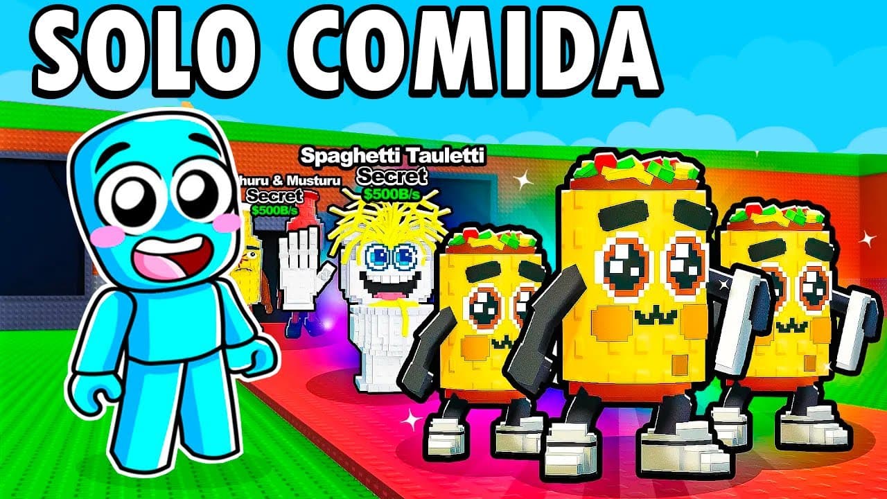 De $0 a $1 TRILLÓN SOLO con BRAINROTS de COMIDA!