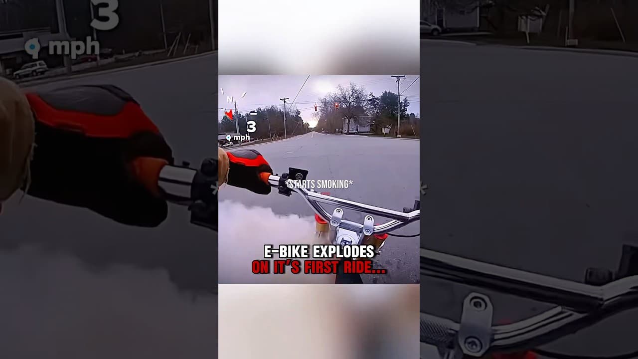E-bike Explodes on it’s very first Ride‼️🤯