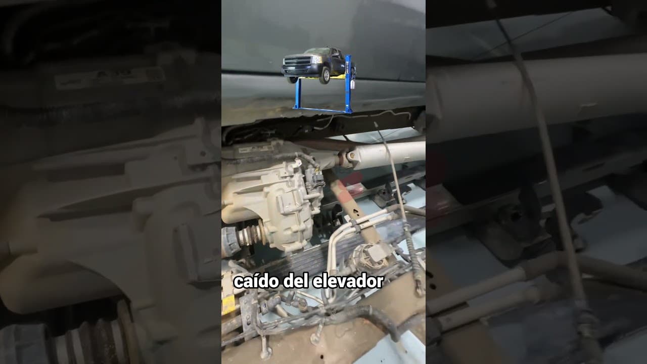 Camioneta se cae de la plataforma ¿error del mecánico?