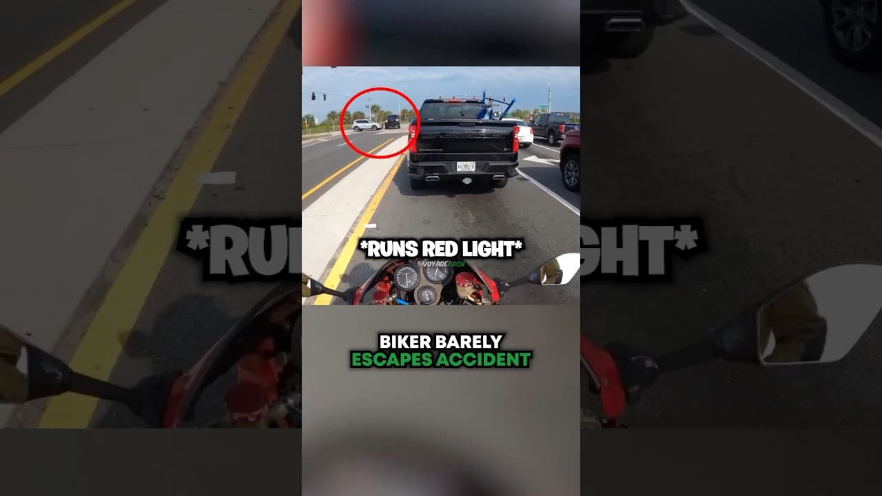 Biker Barely ESCAPES 🤯