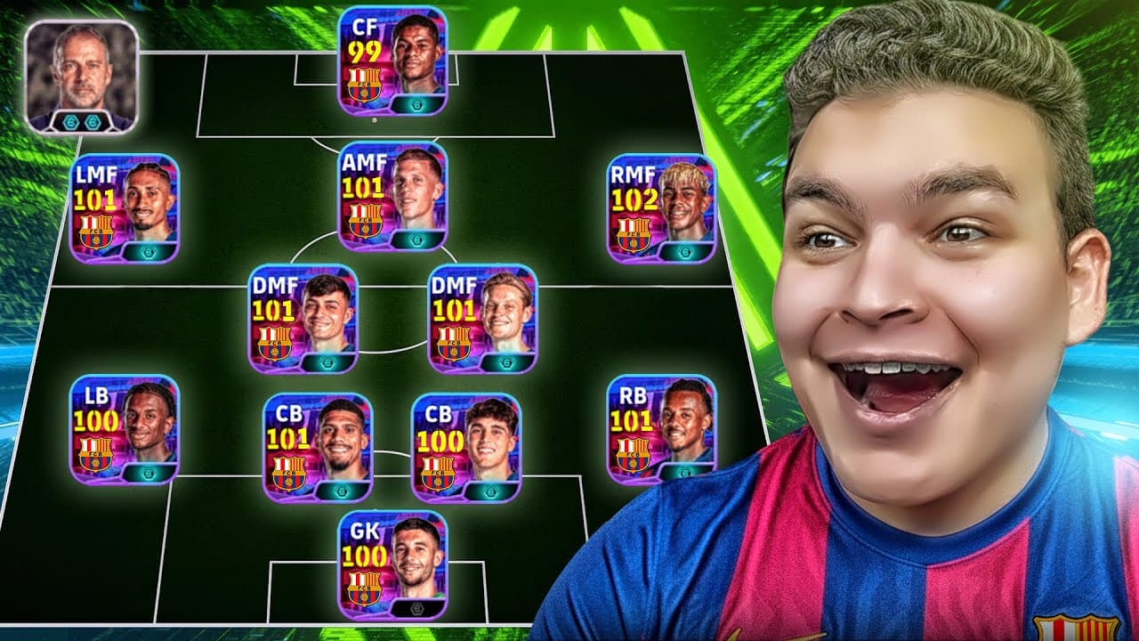 اشتريت بكج برشلونه وطورت كل الاعبين🔥عوده هانز فليك .. صدمني الاداء🤯!! eFootball 2026