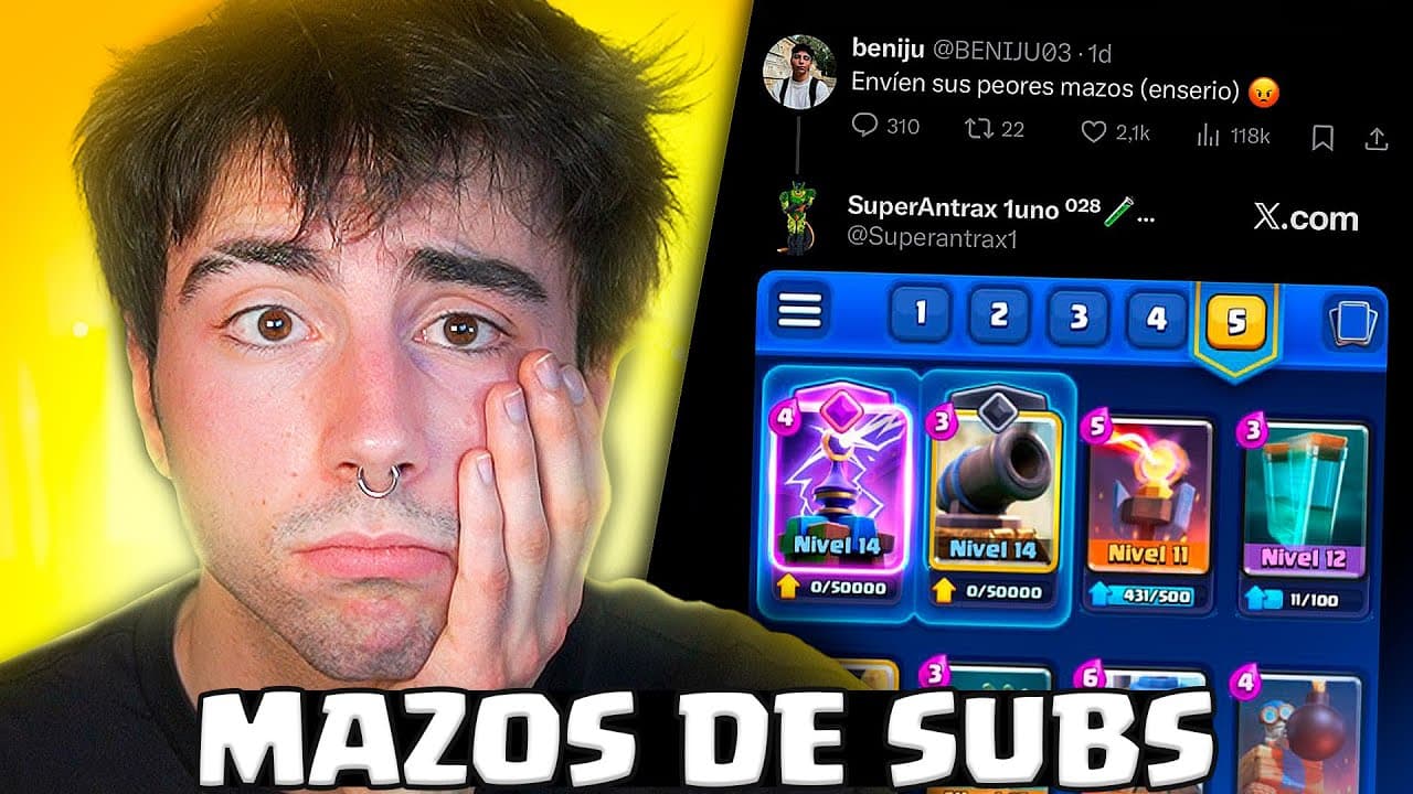 JUGUÉ LOS PEORES MAZOS DE MIS SUBS💀