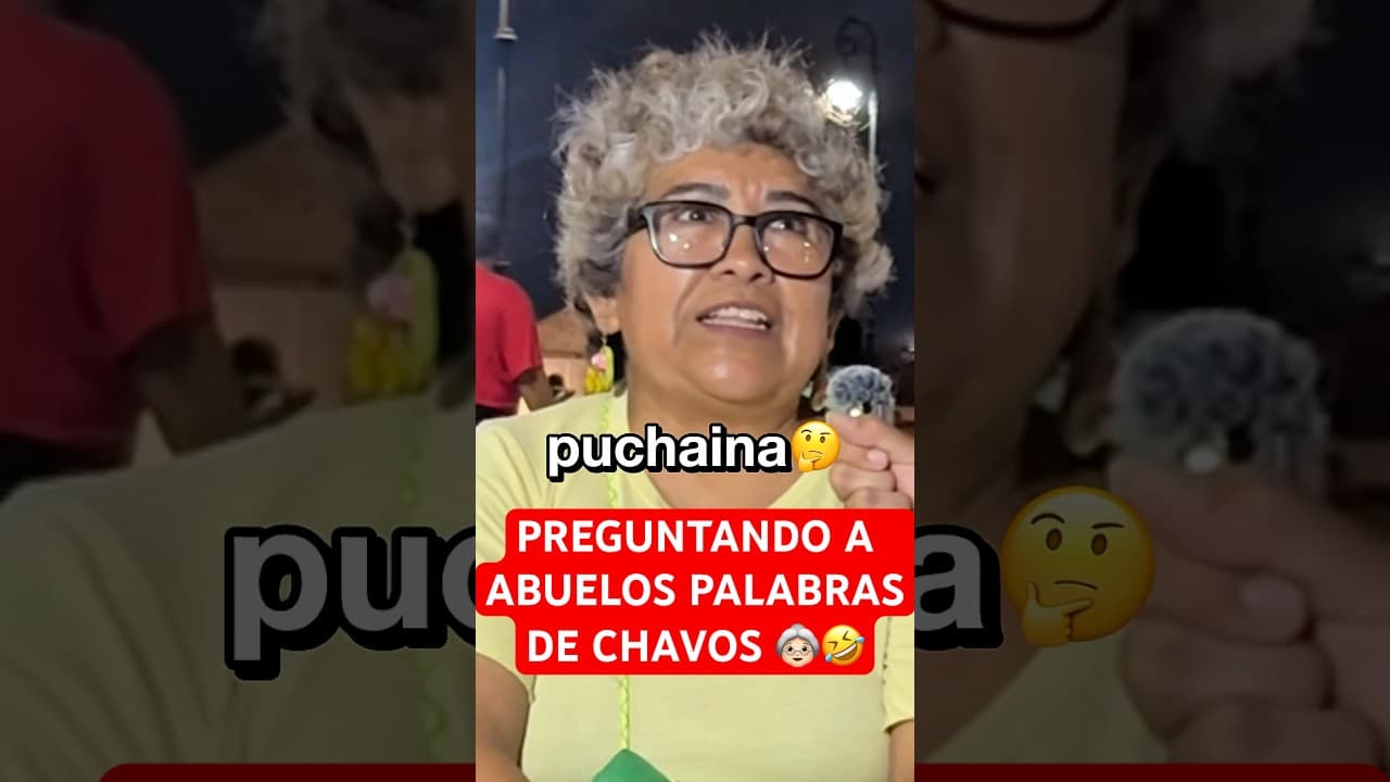 PREGUNTANDO A ABUELOS PALABRAS DE CHAVOS 👵🏻🤣 #lospqliares #humor #comedia #shorts