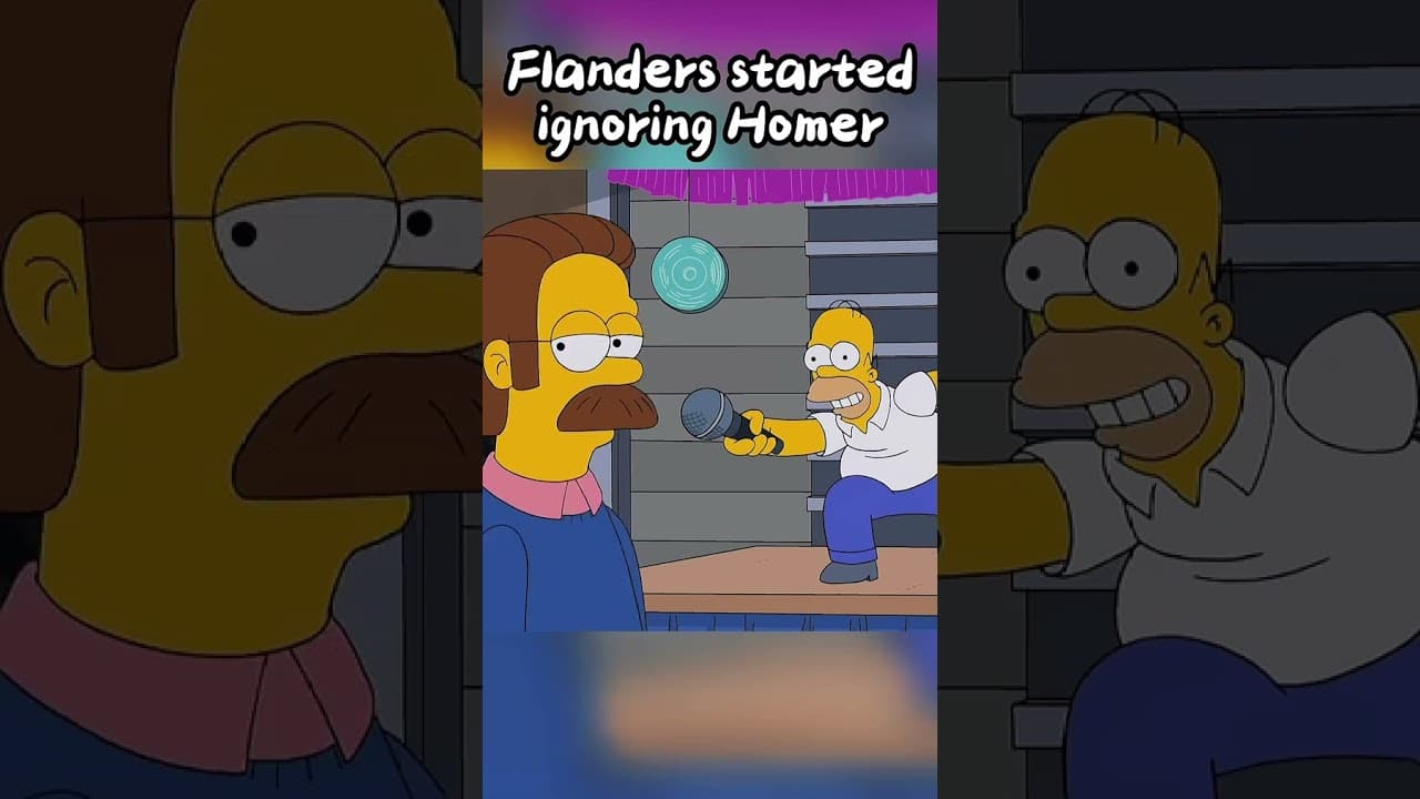 Flanders Starts ignoring Homer, 😡 #simpsons #thesimpsons