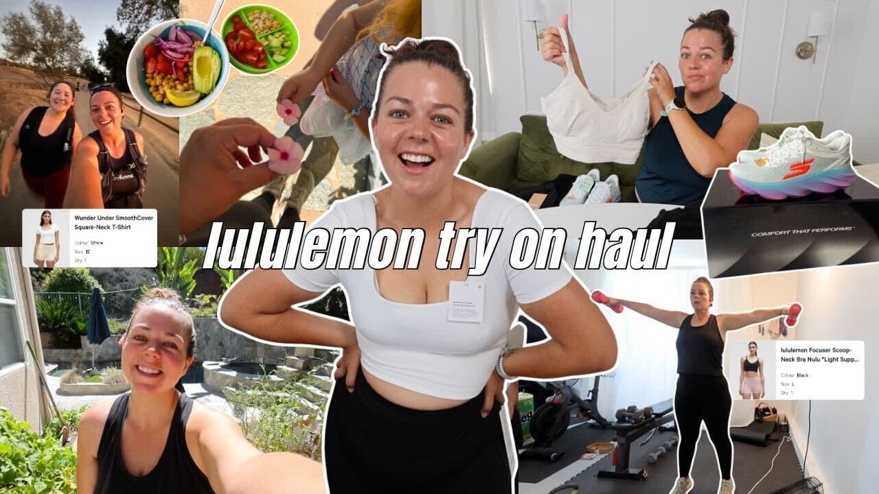 lululemon try on haul + trying new workout gear!